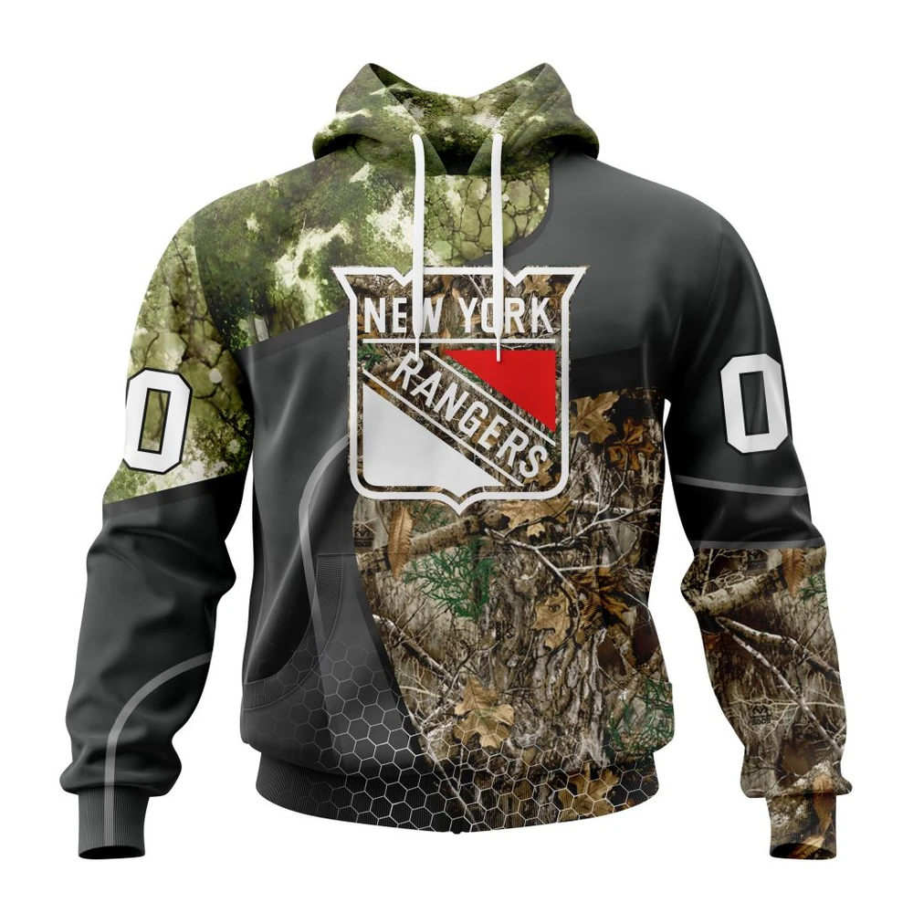 Hoodie NHL New York Rangers Special Hunting Camo Design St2302 QTNHL080524A1311HD