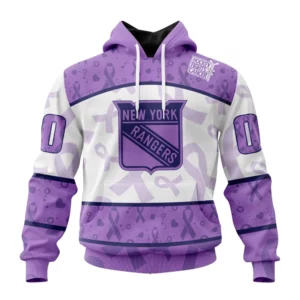 Hoodie NHL New York Rangers Special Lavender Fight Cancer St2201 QTNHL080524A137HD