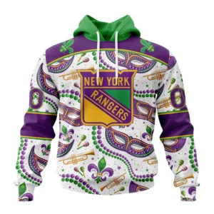 Hoodie NHL New York Rangers Special Mardi Gras Design St2401 QTNHL080524A735HD