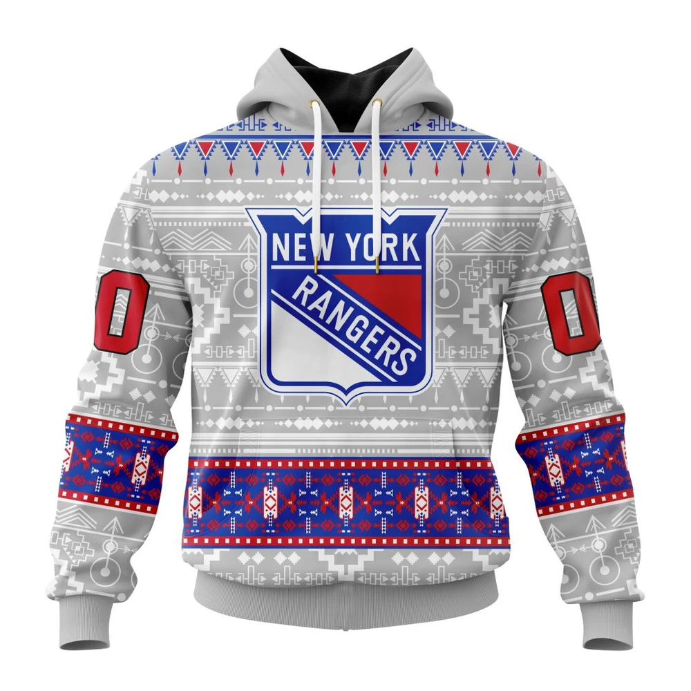 Hoodie NHL New York Rangers Special Native Design St2302 QTNHL080524A2054HD