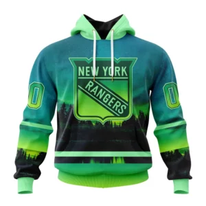 Hoodie NHL New York Rangers Special Northern Lights Design St2302 QTNHL080524A1375HD