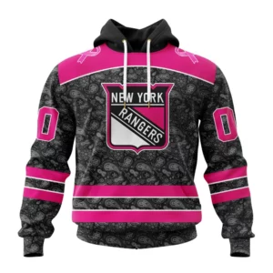 Hoodie NHL New York Rangers Special Pink In The Rink Fight Breast Cancer St2301 QTNHL080524A2081HD