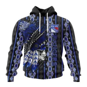 Hoodie NHL New York Rangers Special Skull Native Design St2301 QTNHL080524A2109HD