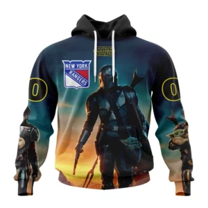 Hoodie NHL New York Rangers Special Star Wars The Mandalorian Design St2401 QTNHL080524A700HD
