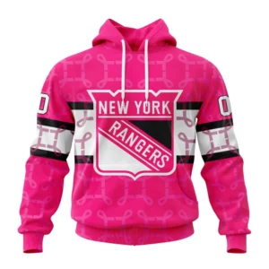 Hoodie NHL New York Rangers, Specialized Design I Pink I Can! In October We Wear Pink Breast Cancer QTNHL080524A3617HD