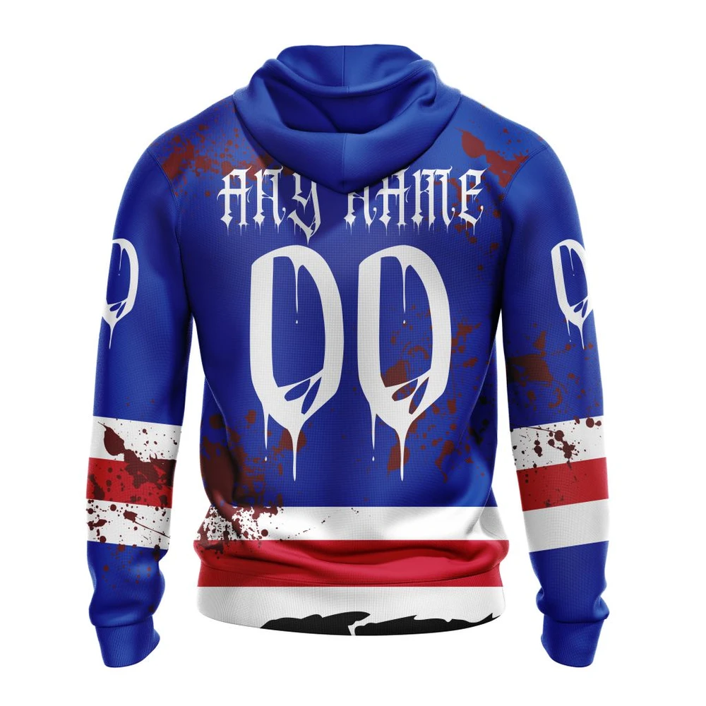 Hoodie NHL New York Rangers, Specialized Design Jersey With Your Ribs For Halloween QTNHL080524A3502HD - Image 2