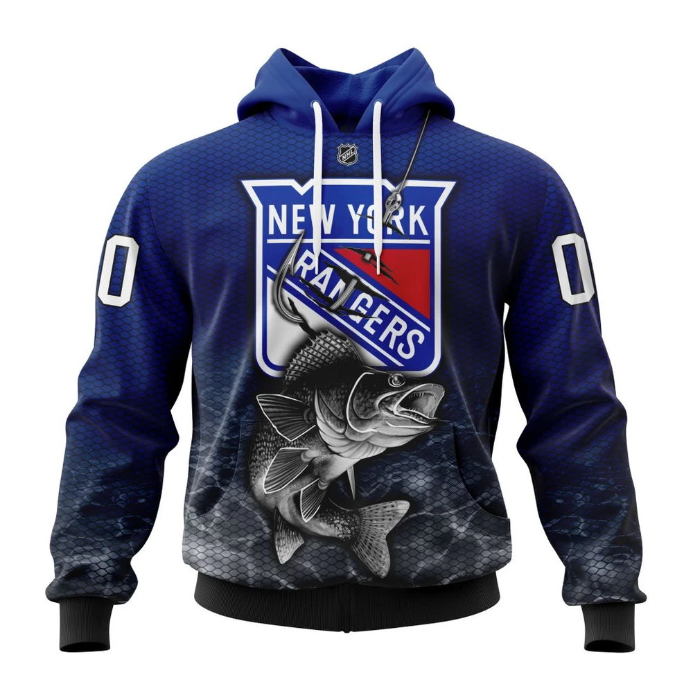 Hoodie NHL New York Rangers, Specialized Fishing Style St2201 QTNHL080524A3992HD