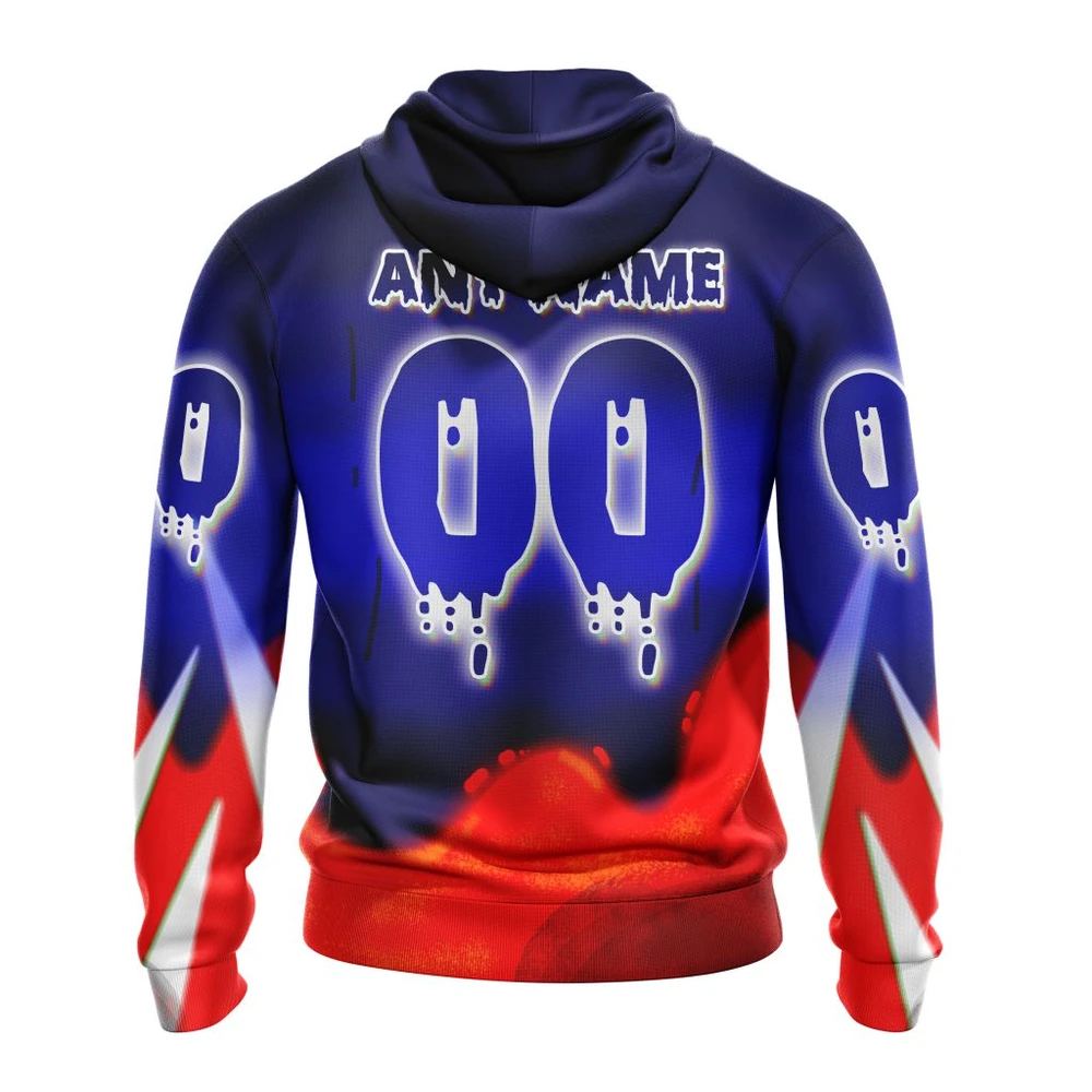 Hoodie NHL New York Rangers, Specialized Jersey For Halloween Night QTNHL080524A376HD - Image 2