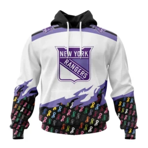 Hoodie NHL New York Rangers, Specialized Kits In October We Stand Together We Can Beat Cancer QTNHL080524A3412HD