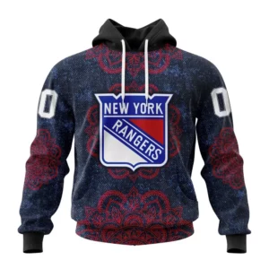 Hoodie NHL New York Rangers, Specialized Mandala Style St2201 QTNHL080524A4049HD