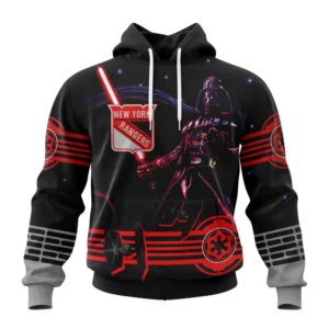 Hoodie NHL New York Rangers, Specialized Starwar Darth Vader Version Jersey QTNHL080524A3174HD