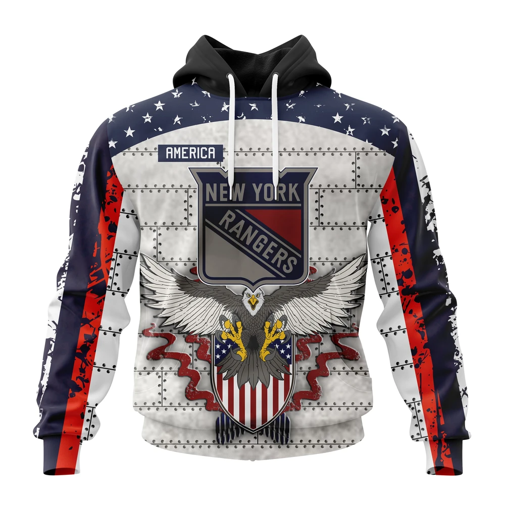 Hoodie NHL New York Rangers, Specialized Unisex In Us Concepts V0222 QTNHL080524A2881HD