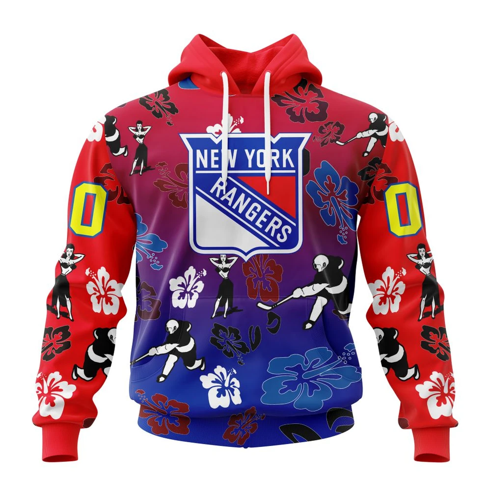 Hoodie NHL New York Rangers X Hawaii Specialized Design For Hawaiia V0122 QTNHL080524A3779HD