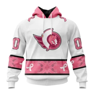 Hoodie NHL Ottawa Senators In Classic Style With Paisley! In October We Wear Pink Breast Cancer QTNHL080524A1667HD
