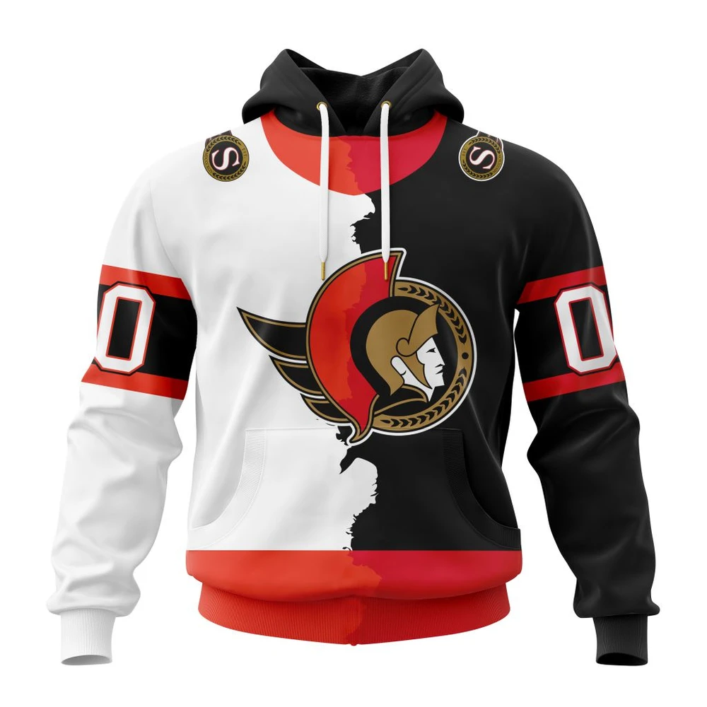 Hoodie NHL Ottawa Senators Personalize Home Mix Away Kits QTNHL080524A1507HD