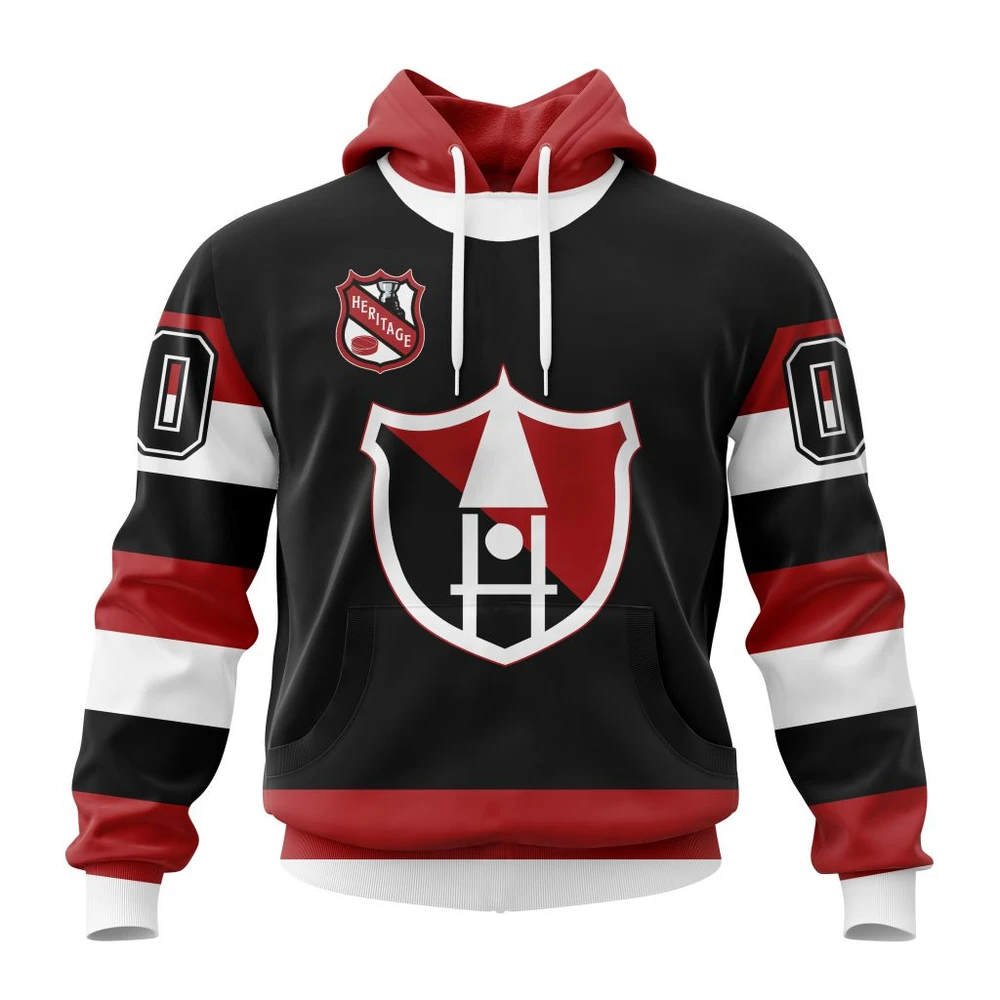 Hoodie NHL Ottawa Senators Personalized Heritage Design St2401 QTNHL080524A658HD