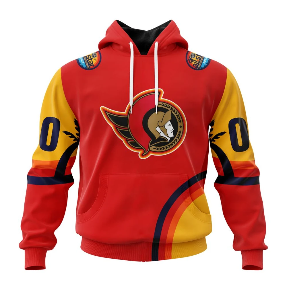 Hoodie NHL Ottawa Senators Special All-Star Game Design With Florida Sunset QTNHL080524A2592HD