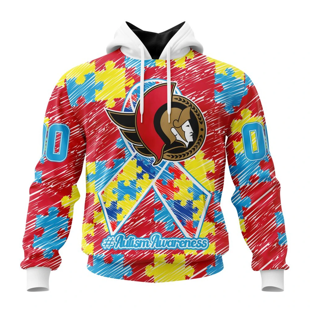 Hoodie NHL Ottawa Senators Special Autism Awareness Design St2201 QTNHL080524A2470HD