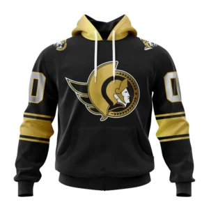 Hoodie NHL Ottawa Senators Special Black And Gold Design St2401 QTNHL080524A766HD