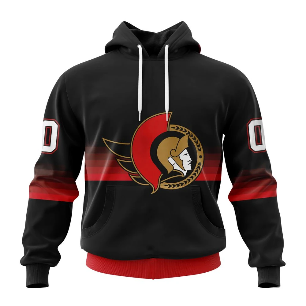 Hoodie NHL Ottawa Senators Special Black And Gradient Design St2301 QTNHL080524A1404HD