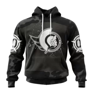 Hoodie NHL Ottawa Senators Special Black Camo Design For Veterans Day St2304 QTNHL080524A1607HD