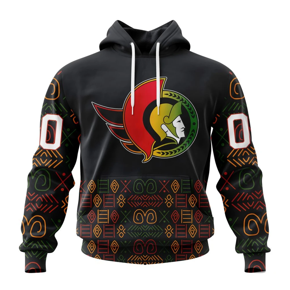 Hoodie NHL Ottawa Senators Special Design For Black History Month St2401 QTNHL080524A1054HD