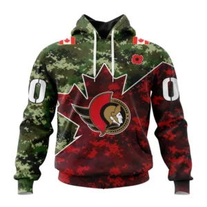 Hoodie NHL Ottawa Senators Special Design For Remembrance Day St2201 QTNHL080524A2756HD