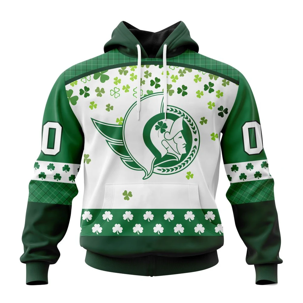 Hoodie NHL Ottawa Senators Special Design For St. Patrick Day St2401 QTNHL080524A1241HD