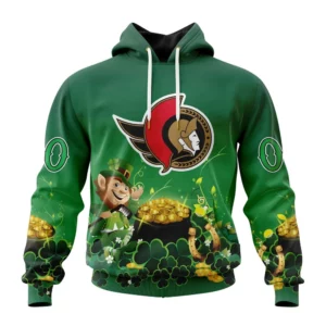 Hoodie NHL Ottawa Senators Special Design For St. Patrick&apos;s Day St2403 QTNHL080524A896HD