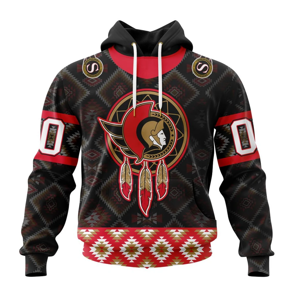 Hoodie NHL Ottawa Senators Special Design With Native Pattern St2303 QTNHL080524A1362HD