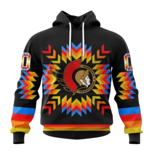 Hoodie NHL Ottawa Senators Special Design With Native Pattern St2306 QTNHL080524A1022HD