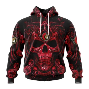 Hoodie NHL Ottawa Senators Special Design With Skull Art St2203 QTNHL080524A3123HD