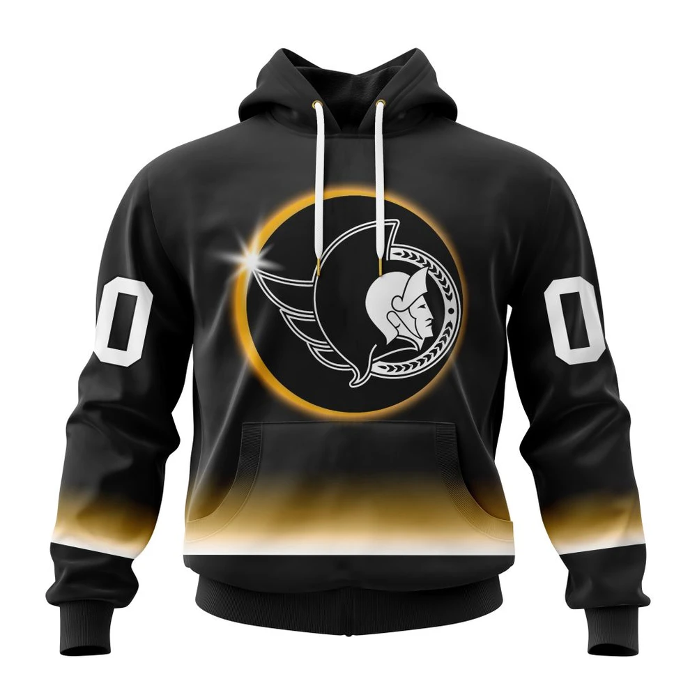 Hoodie NHL Ottawa Senators Special Eclipse Design St2401 QTNHL080524A626HD