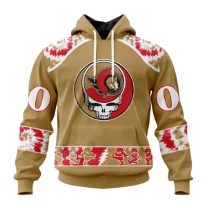 Hoodie NHL Ottawa Senators Special Grateful Dead Design St2301 QTNHL080524A257HD