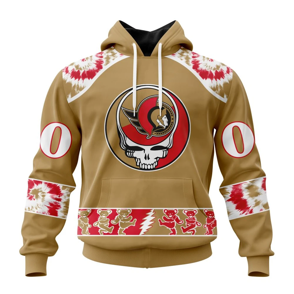Hoodie NHL Ottawa Senators Special Grateful Dead Design St2301 QTNHL080524A257HD