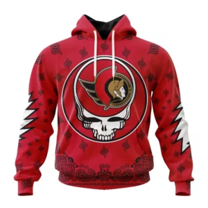 Hoodie NHL Ottawa Senators Special Grateful Dead Design St2303 QTNHL080524A1908HD