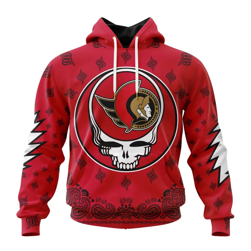 Hoodie NHL Ottawa Senators Special Grateful Dead Design St2303 QTNHL080524A1908HD