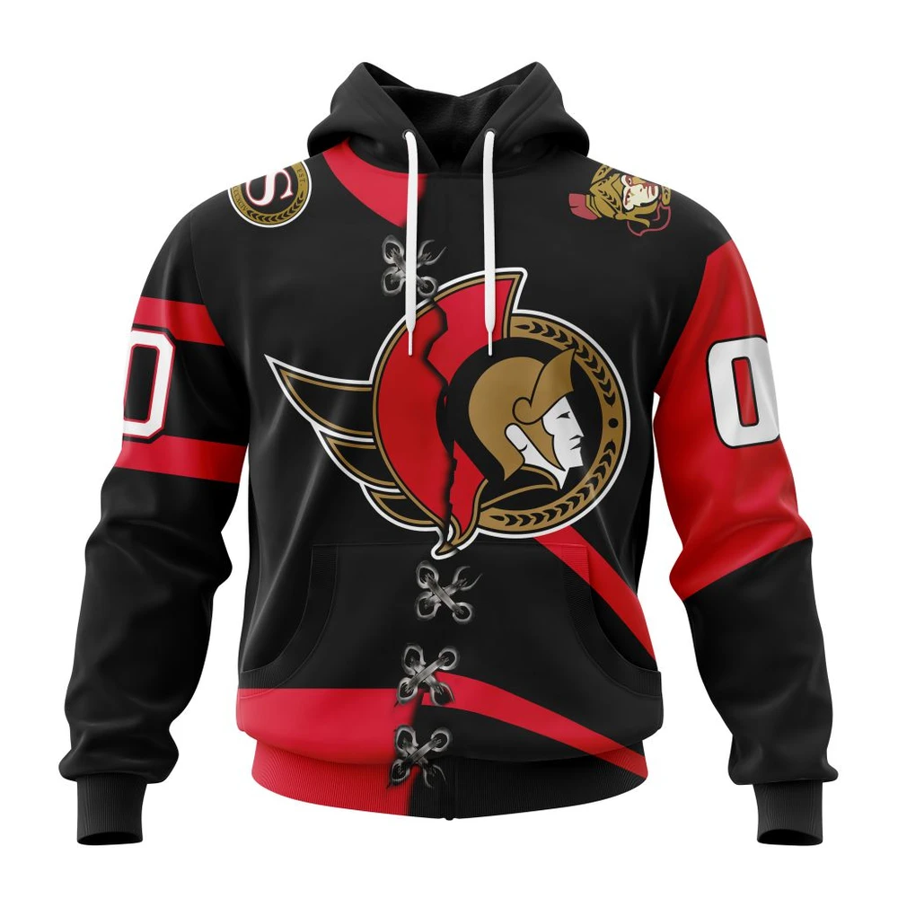 Hoodie NHL Ottawa Senators Special Home Mix Reverse Retro Personalized Kits QTNHL080524A928HD