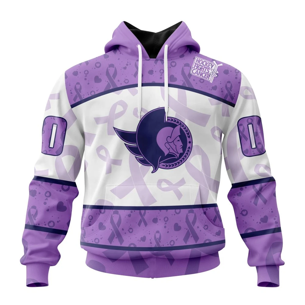 Hoodie NHL Ottawa Senators Special Lavender Fight Cancer St2201 QTNHL080524A3101HD