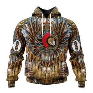 Hoodie NHL Ottawa Senators Special Native Costume Design St2201 QTNHL080524A304HD