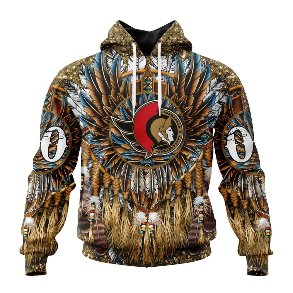 Hoodie NHL Ottawa Senators Special Native Costume Design St2201 QTNHL080524A304HD