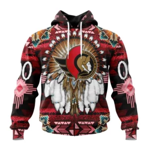 Hoodie NHL Ottawa Senators Special Native Costume Design St2202 QTNHL080524A2680HD