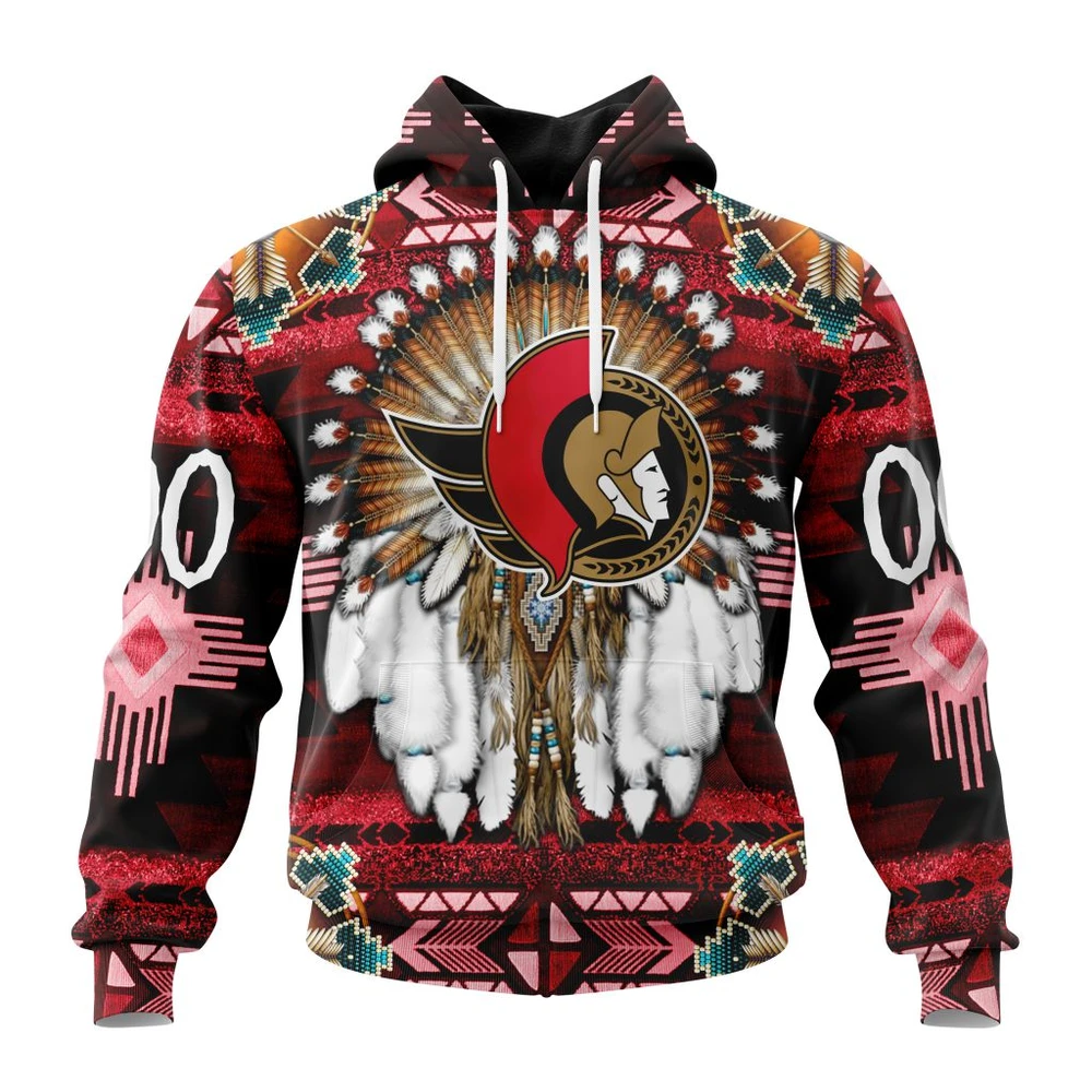Hoodie NHL Ottawa Senators Special Native Costume Design St2202 QTNHL080524A2680HD