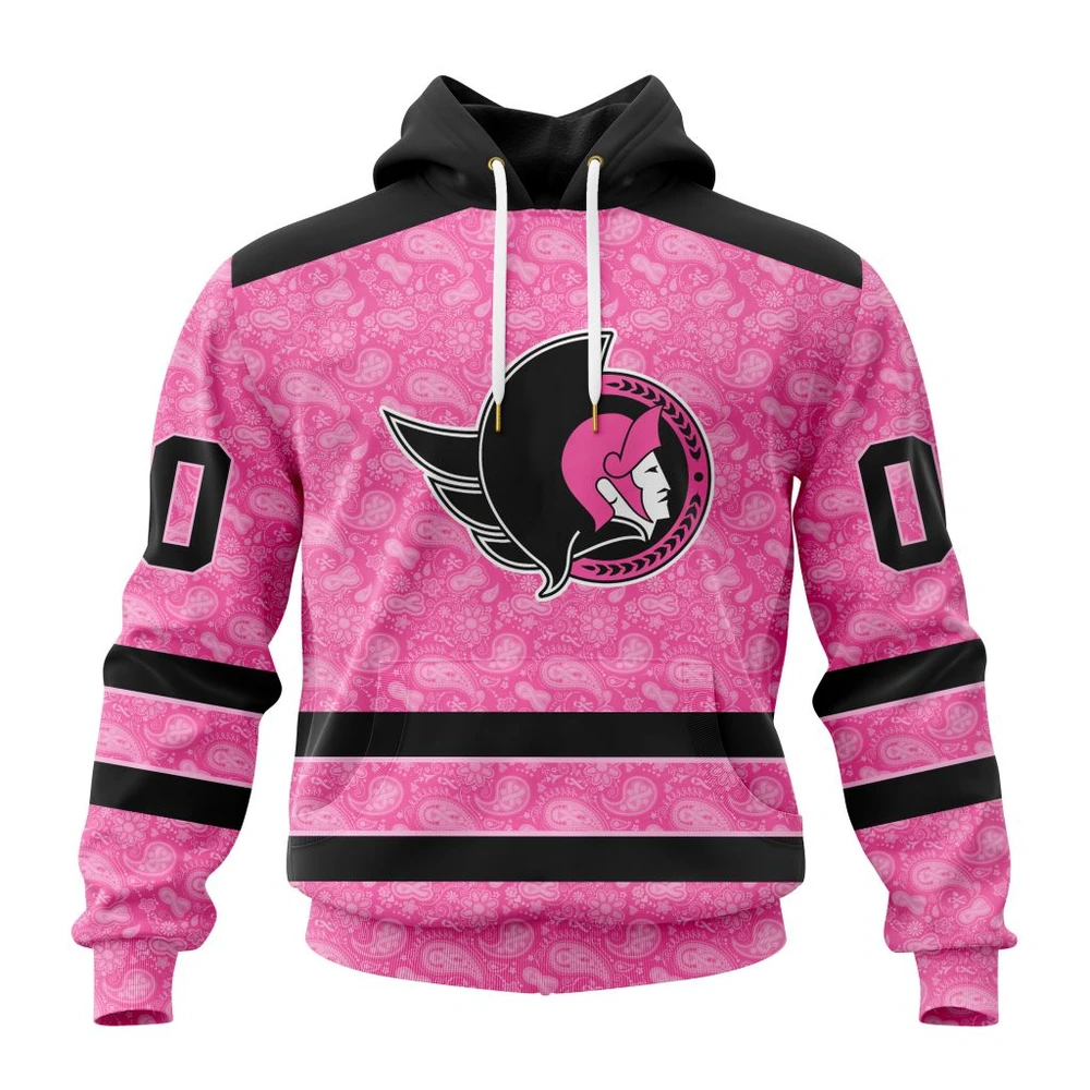 Hoodie NHL Ottawa Senators Special Pink Fight Breast Cancer St2306 QTNHL080524A1636HD