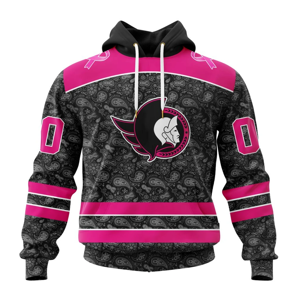 Hoodie NHL Ottawa Senators Special Pink In The Rink Fight Breast Cancer St2301 QTNHL080524A2080HD