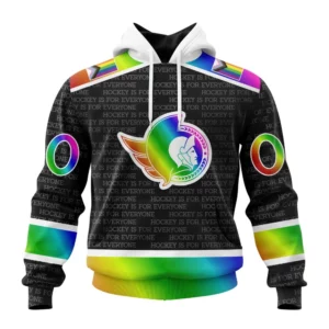 Hoodie NHL Ottawa Senators Special Pride Design Hockey Is For Everyone QTNHL080524A2706HD