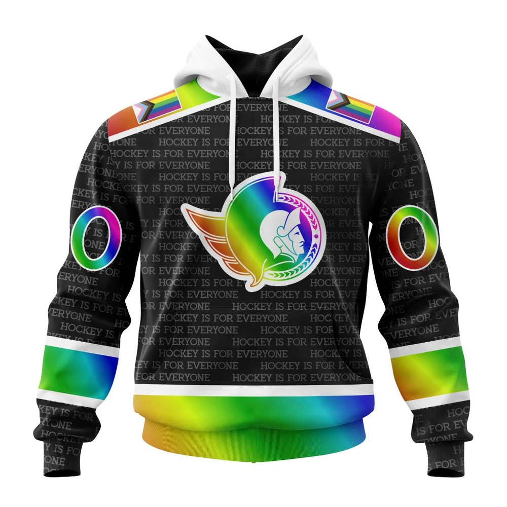 Hoodie NHL Ottawa Senators Special Pride Design Hockey Is For Everyone QTNHL080524A2706HD