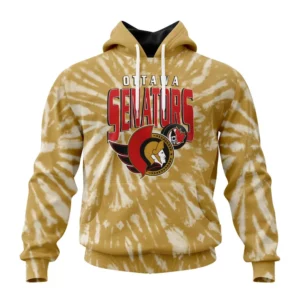 Hoodie NHL Ottawa Senators Special Retro Vintage Tie Dye St2201 QTNHL080524A3067HD