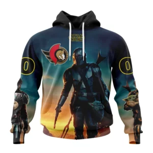 Hoodie NHL Ottawa Senators Special Star Wars The Mandalorian Design St2401 QTNHL080524A699HD