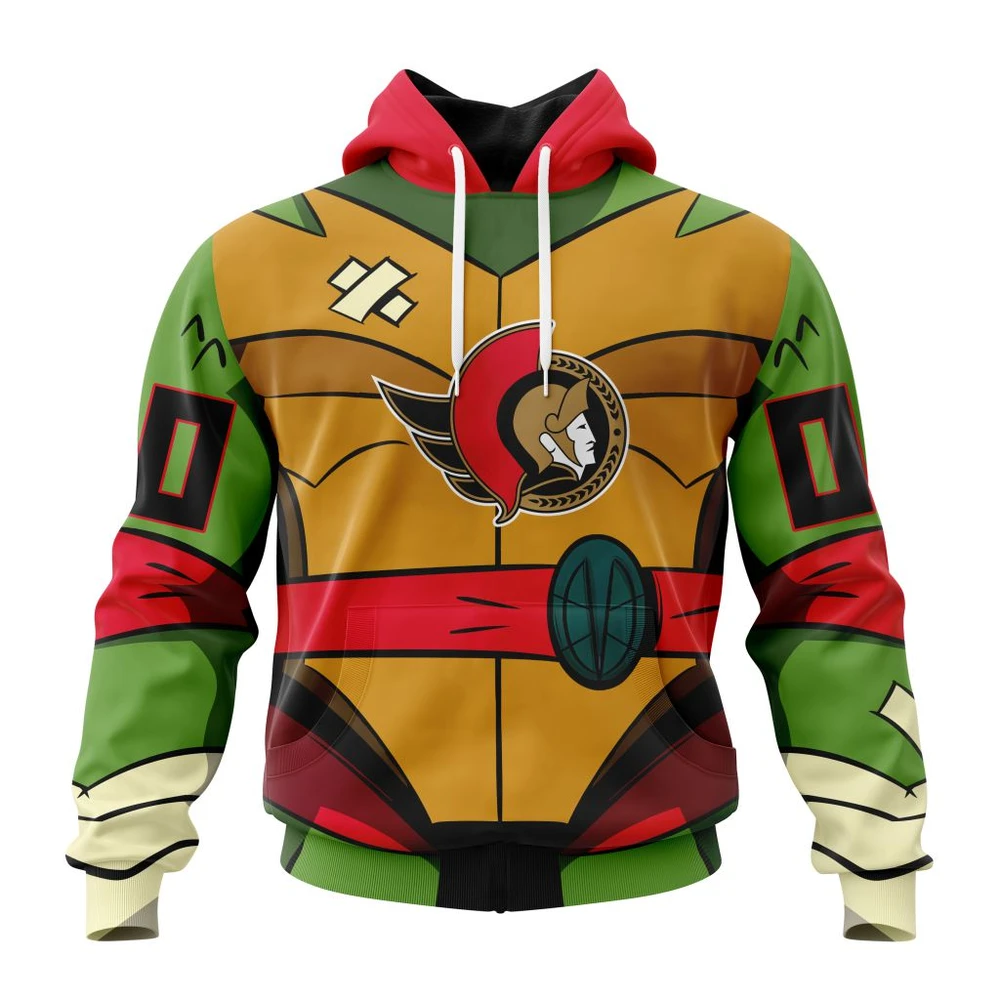 Hoodie NHL Ottawa Senators Special Teenage Mutant Ninja Turtles Design St2301 QTNHL080524A2266HD